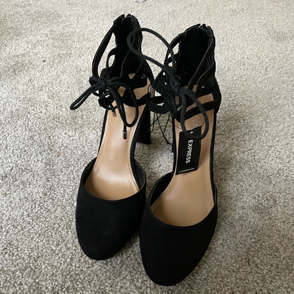 Express Ankle Tie Heels